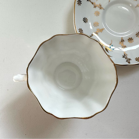 Vintage Teacup & Saucer - Blue Dots - Picture 3 of 7